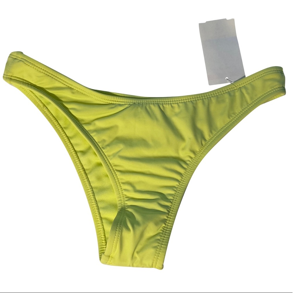 The Bikini Lab Cheeky Bikini Bottom Yellow NWOT S
